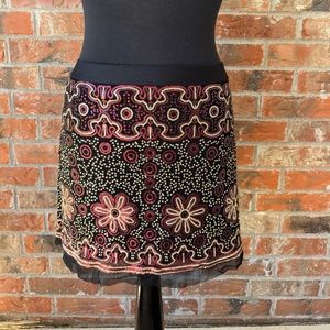 Chelsea & Violet Sequin Floral Detailed Skirt